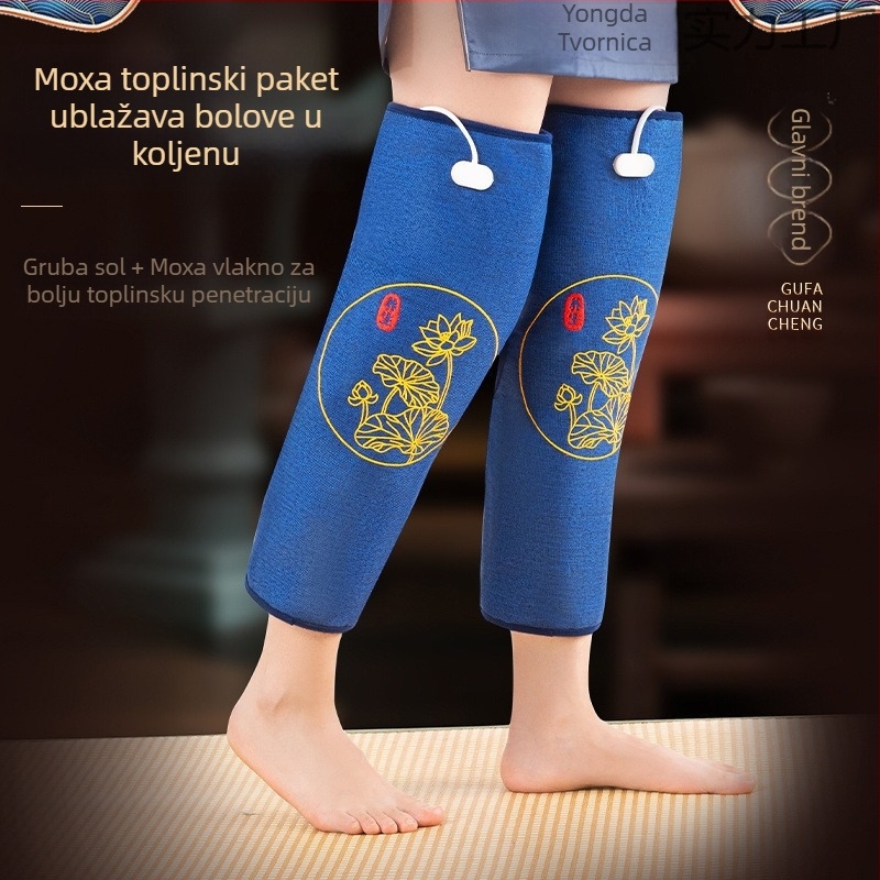 Električni grijaći koljeni jastučić sa soli i topli kompres za moksibuciju za kućnu fizioterapiju