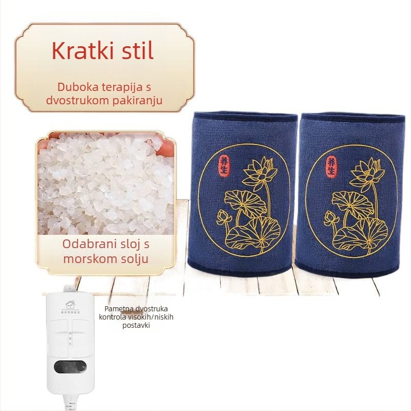 Električni grijaći koljeni jastučić sa soli i topli kompres za moksibuciju za kućnu fizioterapiju