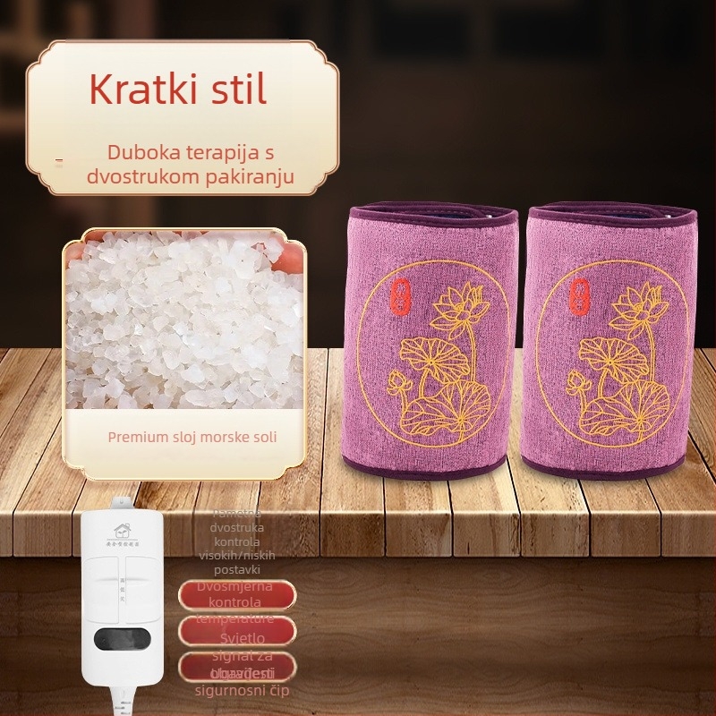 Električni grijaći koljeni jastučić sa soli i topli kompres za moksibuciju za kućnu fizioterapiju