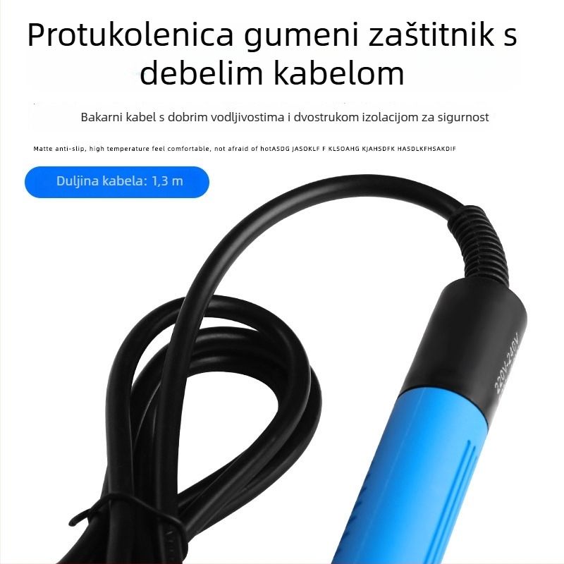 Električno lemilo s bakrenim vrhom, podesiva temperatura 200–450°C, 220V, duljina 235 mm, snaga 30–300W
