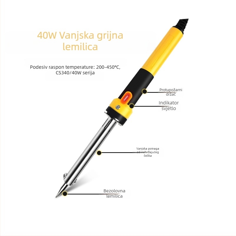 Električna lemilica, 60W, 220V, plastična drška, ručna, alat za zavarivanje