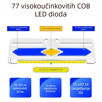 Bočno COB LED svjetlo za kamione, 24V/12V, 8W, 5000K, vijek 50.000 h, veliko ultra-tanko