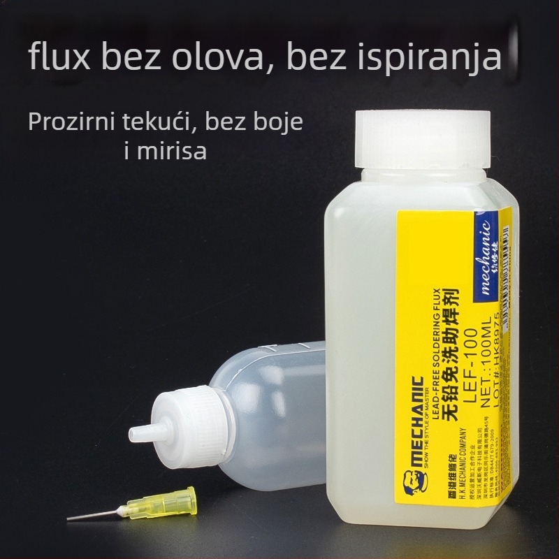 Fluks za zavarivanje od nehrđajućeg čelika, bezolovni, bez čišćenja, tekući fluks