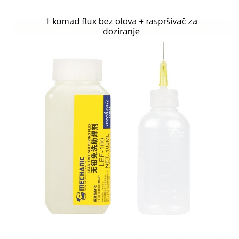 Fluks za zavarivanje od nehrđajućeg čelika, bezolovni, bez čišćenja, tekući fluks