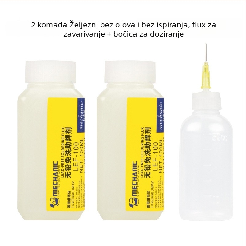 Fluks za zavarivanje od nehrđajućeg čelika, bezolovni, bez čišćenja, tekući fluks