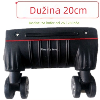 Kotači za prtljagu - jednoplošna konstrukcija, amortizacija udaraca, univerzalna kompatibilnost, ABS materijal