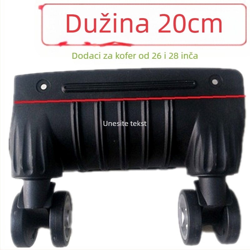 Kotači za prtljagu - jednoplošna konstrukcija, amortizacija udaraca, univerzalna kompatibilnost, ABS materijal