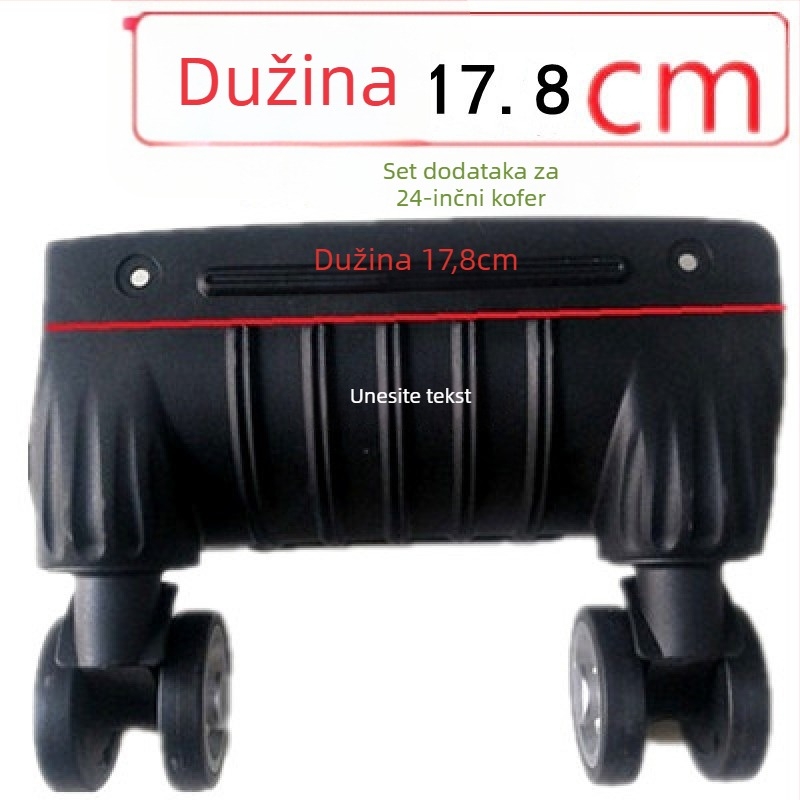 Kotači za prtljagu - jednoplošna konstrukcija, amortizacija udaraca, univerzalna kompatibilnost, ABS materijal