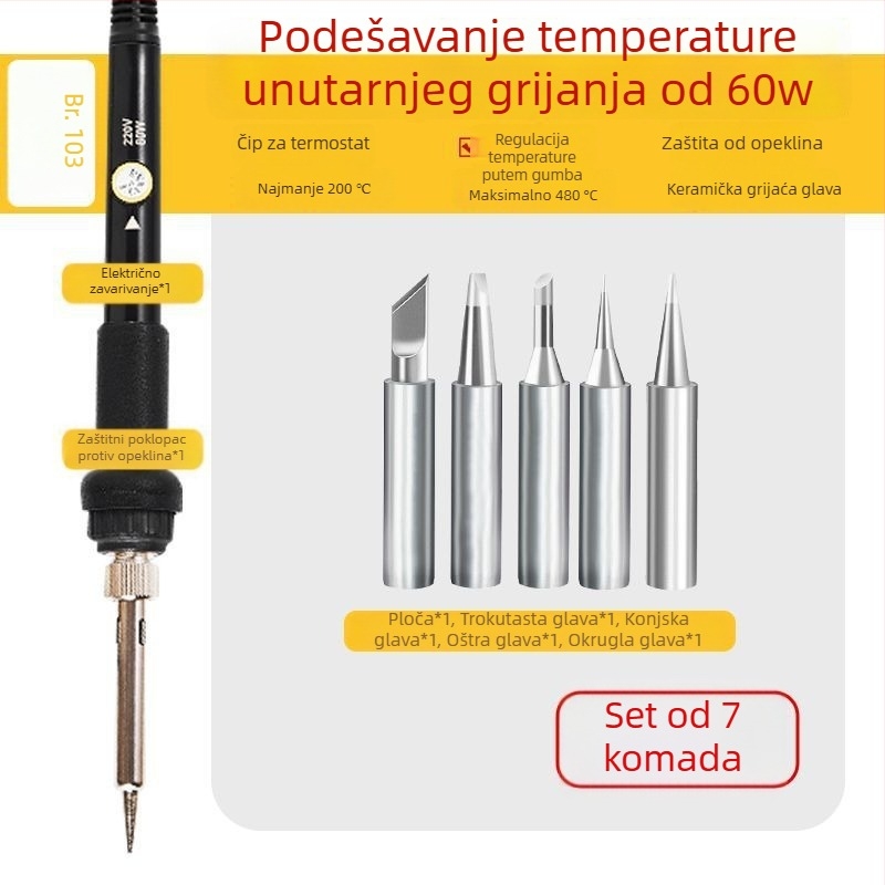 Električno lemilo sa digitalnim zaslonom i kontrolom temperature – DIY skup alata za zavarivanje od nehrđajućeg čelika