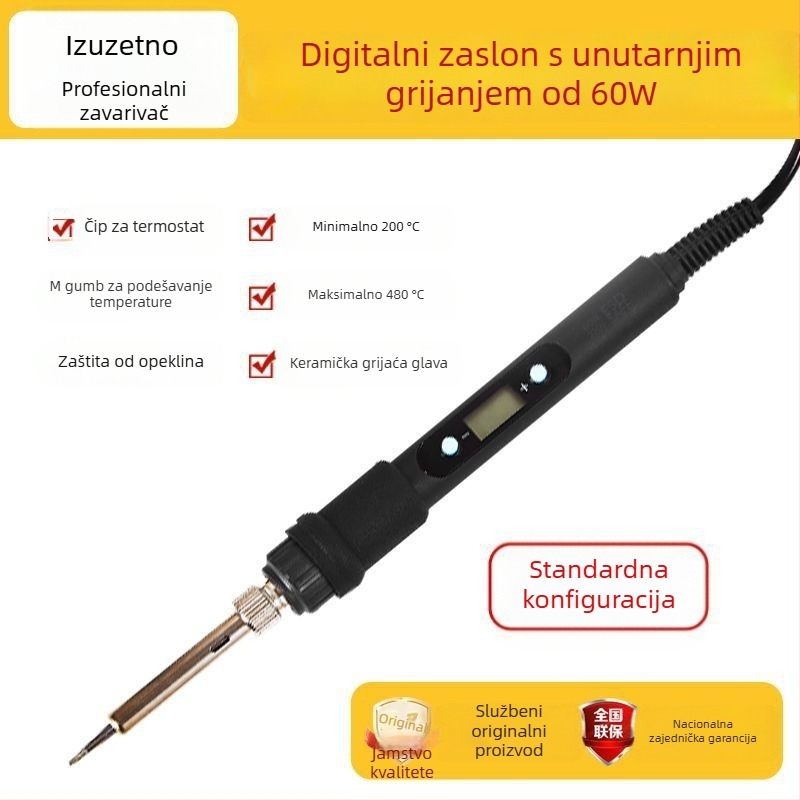 Električno lemilo sa digitalnim zaslonom i kontrolom temperature – DIY skup alata za zavarivanje od nehrđajućeg čelika