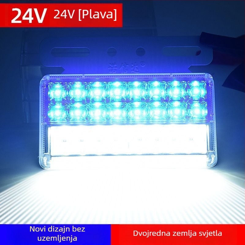 LED bočno svjetlo za kamionsku prikolicu, 12/24V, IP68 vodootporno, dvostruko-red LED, kućište od PC, vijek trajanja 50 000 h