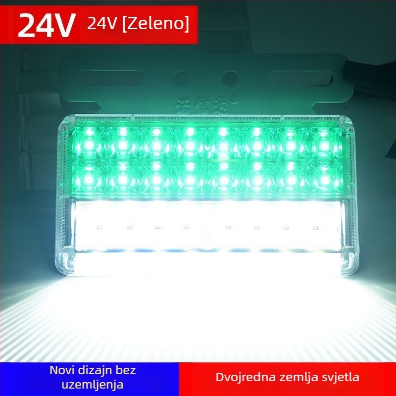 LED bočno svjetlo za kamionsku prikolicu, 12/24V, IP68 vodootporno, dvostruko-red LED, kućište od PC, vijek trajanja 50 000 h