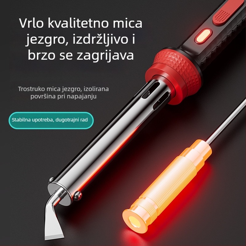 Anlixin električno lemilo 300W, prijenosno s ravnim vrhom, podesiva temperatura, 220V