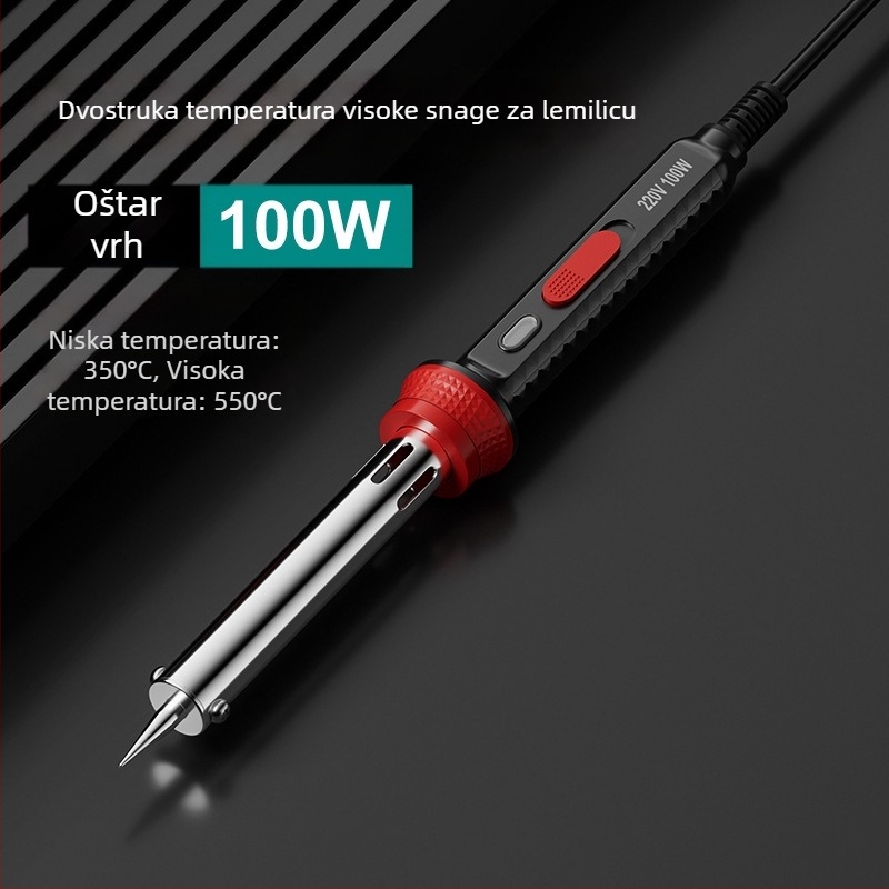 Anlixin električno lemilo 300W, prijenosno s ravnim vrhom, podesiva temperatura, 220V