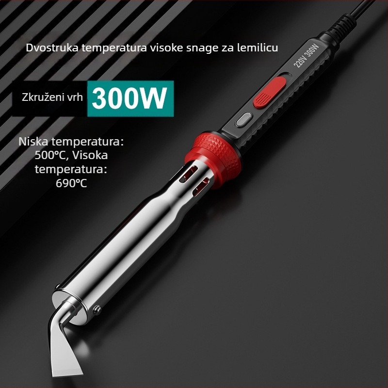Anlixin električno lemilo 300W, prijenosno s ravnim vrhom, podesiva temperatura, 220V