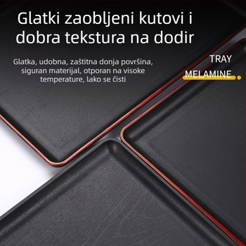 Plastični pladanj s prugastim uzorkom, kvadratnog oblika, u nacionalnom modnom stilu, otisnut logotip