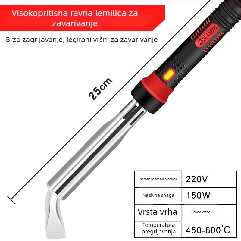 MMHJ Lemilica za lemljenje, električna, 80–300W, 220V, ploski vrh, plastična drška, bezolovni vrh