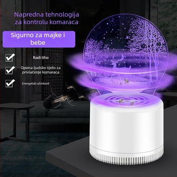 3D lampa za komarce – fotokatalitička unutarnja lampa, pogodna za prostorije do 20 m², kućište PP + akril, ne rotira, hvatanje komaraca svjetlosnim valom