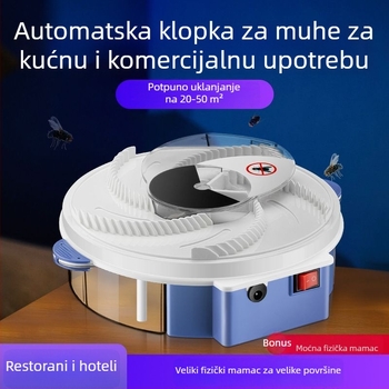 Potpuno automatska električna lovnica muha s pametnom mrežnom povezanošću, pokrivenost do 10 m², netoksična, bez ugrađene baterije, bez lova svjetlom