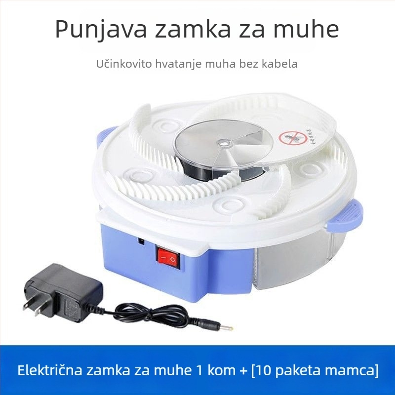 Potpuno automatska električna lovnica muha s pametnom mrežnom povezanošću, pokrivenost do 10 m², netoksična, bez ugrađene baterije, bez lova svjetlom