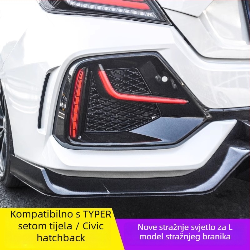 LED L-oblike dnevne svjetiljke za Civic hatchback desete generacije, 24W, marka TYPY