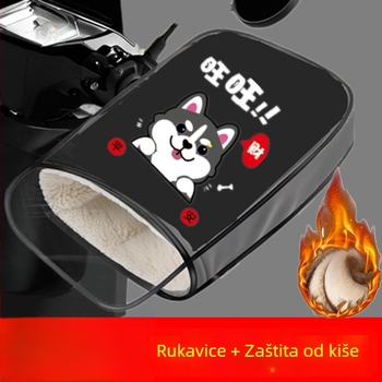 Navlaka za ručice električnih vozila s flis podstavom – vodootporna i topla, debela za električne bicikle i motocikle
