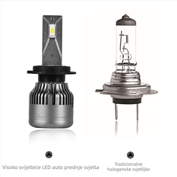 LED farovi za auto i motocikl s integriranim daljinskim i bliskim snopom te svjetlima za maglu (IP68, 12000 lm, 56 W, 12.24 V)