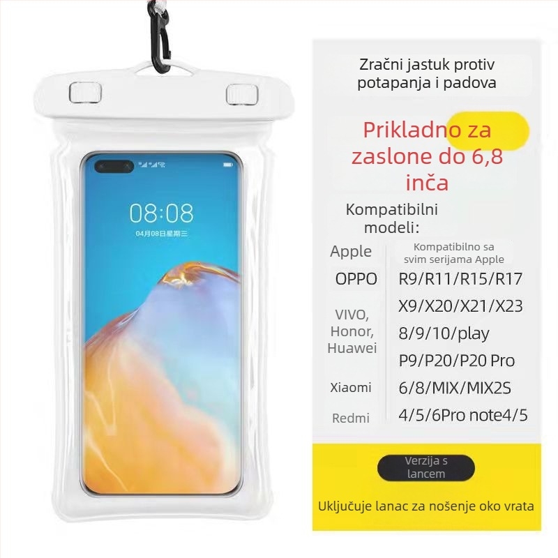 Airbag vodootporna futrola za telefon – PVC, unisex, za odrasle, za plivanje i vodene aktivnosti