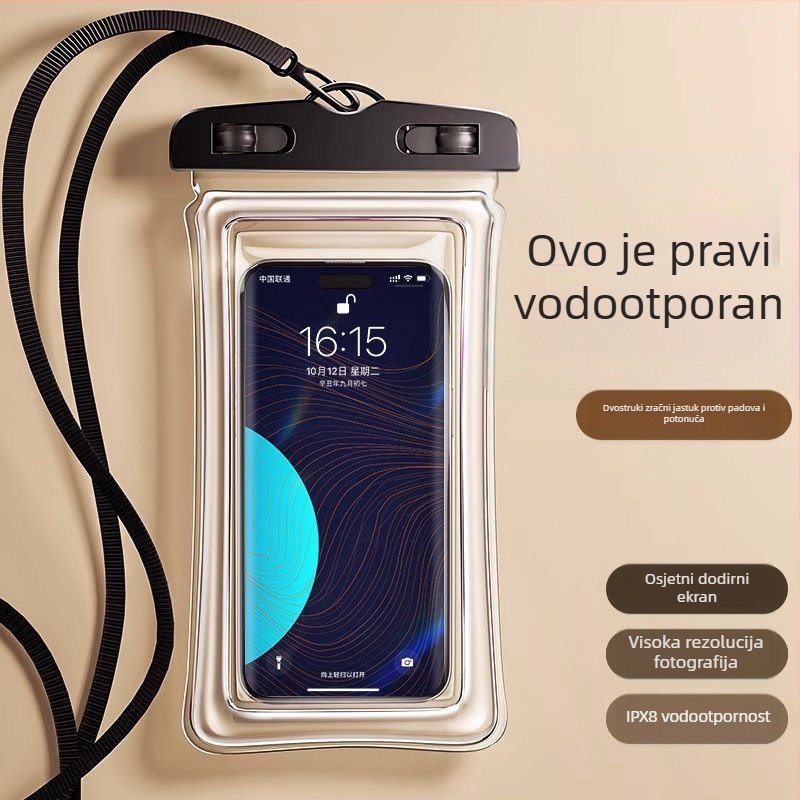 Airbag vodootporna futrola za telefon – PVC, unisex, za odrasle, za plivanje i vodene aktivnosti