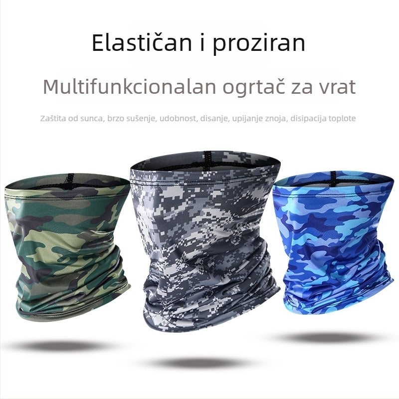 Sportski šal za vrat, poliester, brzo suši, floralni uzorak, vanjska upotreba, za vožnju biciklom, planinarenje, ribolov
