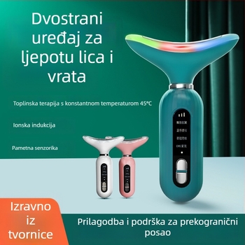 Uređaj za njegu vrata s vibracijskim masažnim i fotonskom njegom – mikrostruja; USB punjenje; kućna uporaba