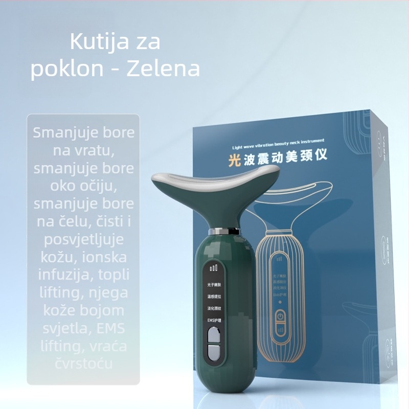 Uređaj za njegu vrata s vibracijskim masažnim i fotonskom njegom – mikrostruja; USB punjenje; kućna uporaba