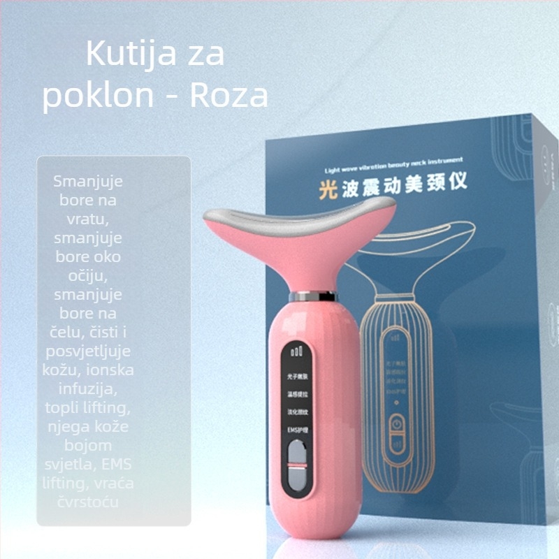 Uređaj za njegu vrata s vibracijskim masažnim i fotonskom njegom – mikrostruja; USB punjenje; kućna uporaba