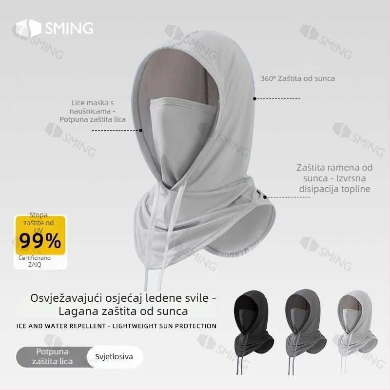Maska za lice od ledene svile s potpunom zaštitom lica i vrata za vanjsku biciklističku zaštitu od sunca