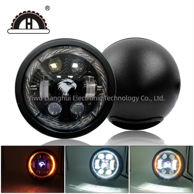 Sastavna prednja svjetla za motocikl, aluminijsko kućište, DC 12–80 V, IP67 vodootporno, 2500 lm, LED 25 W