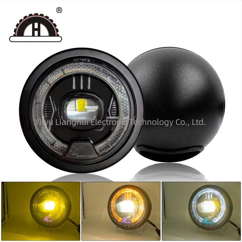 Sastavna prednja svjetla za motocikl, aluminijsko kućište, DC 12–80 V, IP67 vodootporno, 2500 lm, LED 25 W