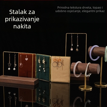 Drveni višefunkcionalni stalak za nakit – vertikalno sklapanje izložak, skandinavski stil, drvo, jesen 2022