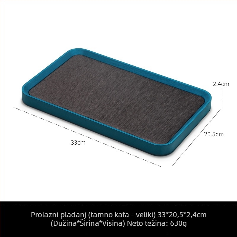 Jednodelna pladnja za izlaganje nakita, drveni okvir s kožnim premazom, jedan sloj, elegantan stil (Proljeće 2025)