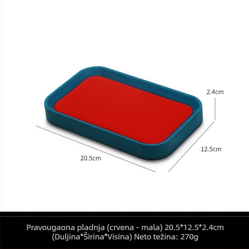 Jednodelna pladnja za izlaganje nakita, drveni okvir s kožnim premazom, jedan sloj, elegantan stil (Proljeće 2025)