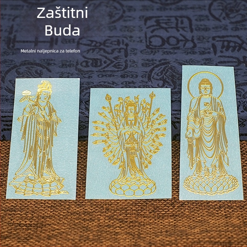 Sticker za mobitel – Godina zeca: zaštitno božanstvo, brončano premazivanje, novi kineski stil, bez prilagođavanja, drugi proces