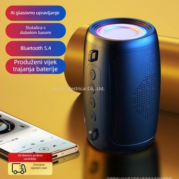Bežični Bluetooth zvučnik za vanjsku upotrebu, prenosni, IPX7 vodootporan, 3W, Bluetooth 5.3, 100 Hz–20 kHz