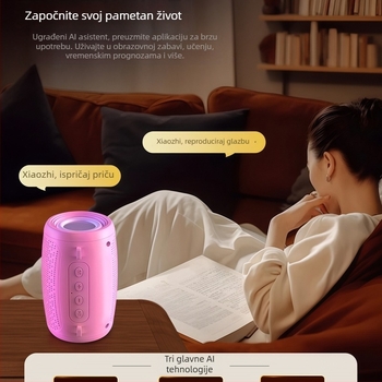 Bežični Bluetooth zvučnik za vanjsku upotrebu, prenosni, IPX7 vodootporan, 3W, Bluetooth 5.3, 100 Hz–20 kHz