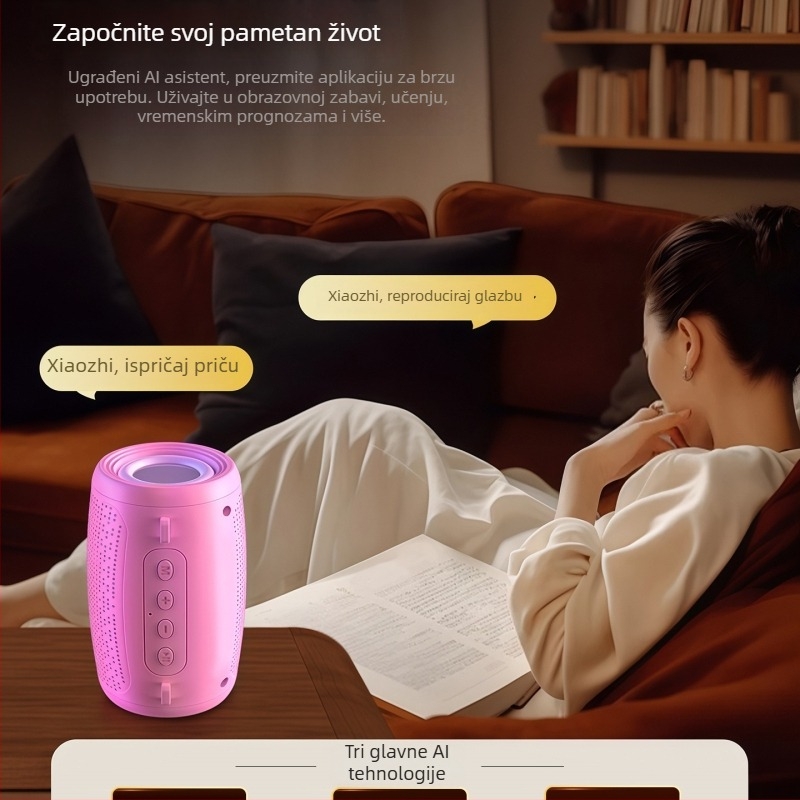 Bežični Bluetooth zvučnik za vanjsku upotrebu, prenosni, IPX7 vodootporan, 3W, Bluetooth 5.3, 100 Hz–20 kHz