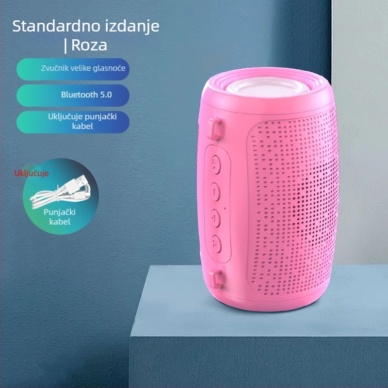 Bežični Bluetooth zvučnik za vanjsku upotrebu, prenosni, IPX7 vodootporan, 3W, Bluetooth 5.3, 100 Hz–20 kHz