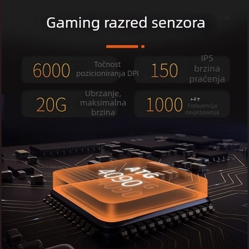 Žično optičko miš za gaming – 6 razina DPI, 4000 DPI, 8 tipki, USB, ergonomski