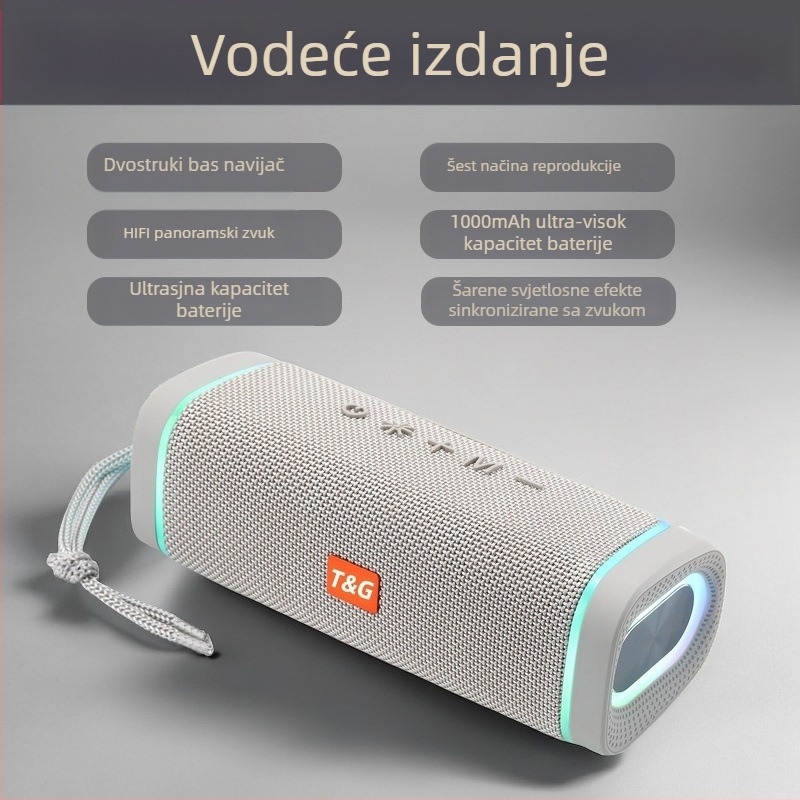 Vanjski bežični Bluetooth zvučnik s TF kartom, USB-om i 3,5 mm ulazom, IPX7, 30W, BT 5.3
