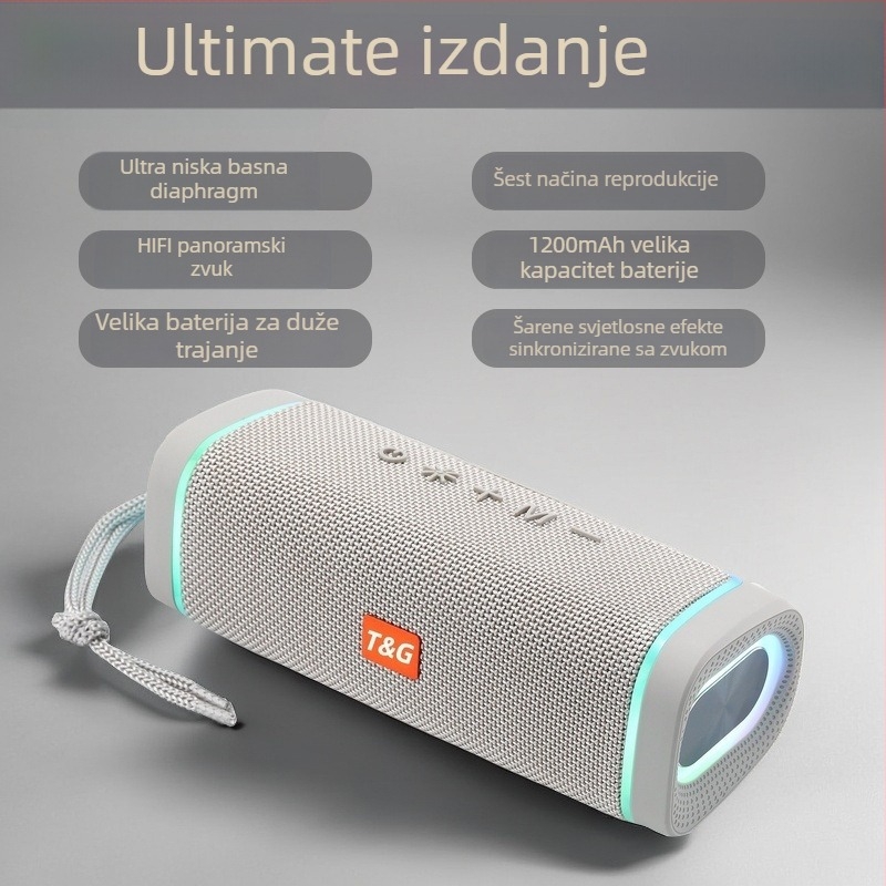 Vanjski bežični Bluetooth zvučnik s TF kartom, USB-om i 3,5 mm ulazom, IPX7, 30W, BT 5.3