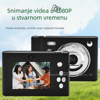 Selfie CCD digitalna kamera s dvostrukom kamerom, 1/1.7'' CCD senzor, 24 MP, 8x optički zum, 2,3'' LCD