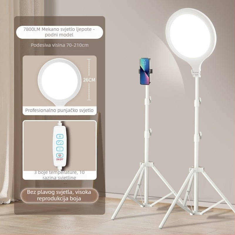 D Fill Light – pogodna za prijenos uživo i indoor selfie, 20W, tri boje temperature, model Easy Broadcast Moonlight Lamp