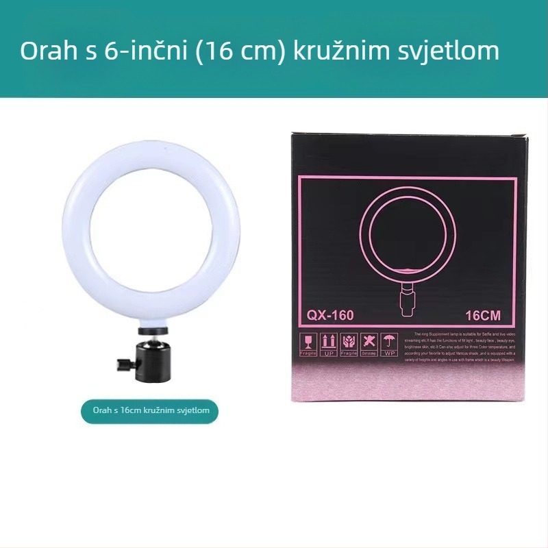 LED svjetlo za fill za prijenose uživo i kratke videozapise — 15W, 5V/2A, vertikalni montažni položaj, za live fotografiju